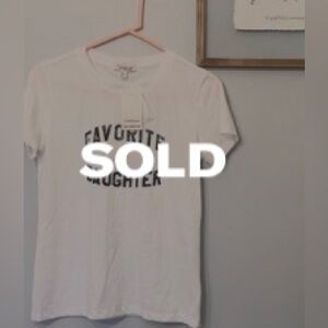 Favorite Daughter T-Shirt, Casual White Shirt, Gift for Daughter